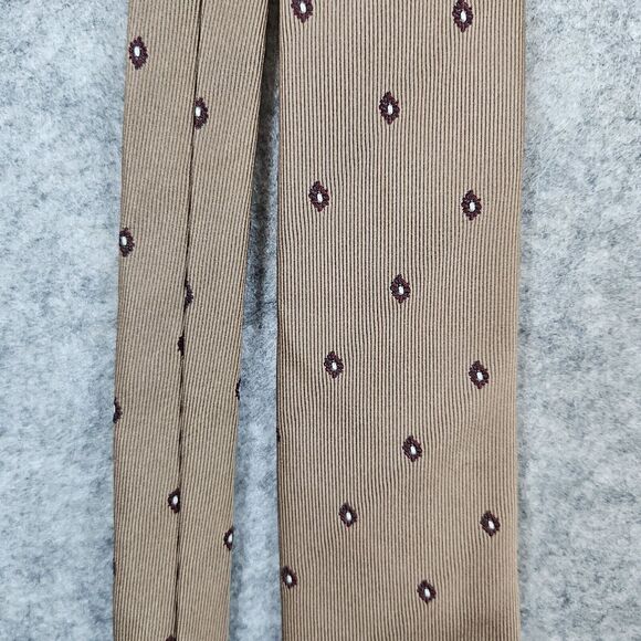 Christian Dior Necktie Goldsmith's Memphis Gold Geometric Print Polyester & Silk - Picture 1 of 8